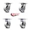 Service Caster 5 Inch Semi Steel Caster Set with Roller Bearings 2 Swivel 2 Rigid SCC SCC-35S520-SSR-2-R-2 - alternate 7